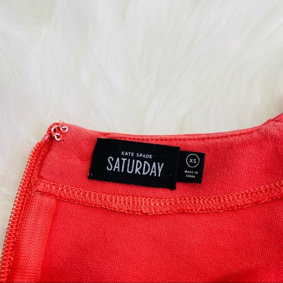 Kate Spade Saturday Fit & Flare Dress Coral Cotton - Picture 9 of 10